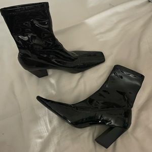 Zara 37 patten leather booties